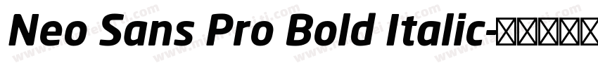Neo Sans Pro Bold Italic字体转换